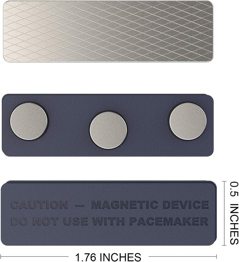 GREATMAG Name Tag Magnets 20 Pack, Magnets for Nametags Magnetic Name Badge Holders, Name Tag Magnetic Adhesive Backing with 3 Neodymium Magnets (1.76 x 0.5 inches, Blue) - Image 3